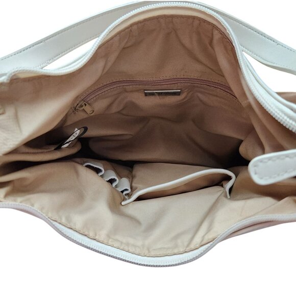 Giani Bernini Women Cream Leather Hobo Bag - Picture 9 of 11